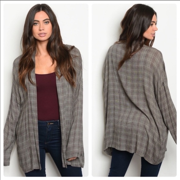 Audrey 3+1 Sweaters - NWT CHECKERED CARDIGAN SIZE SMALL